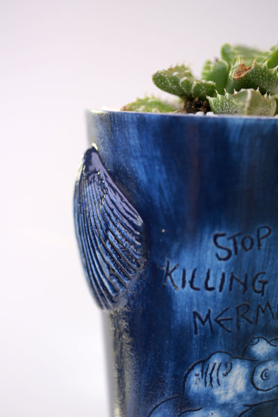 Vase : Stop Killing Mermaids! : Succulent 2