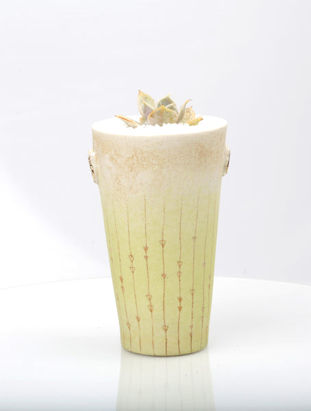 Vase : White with Seahorse theme : Succulent 1