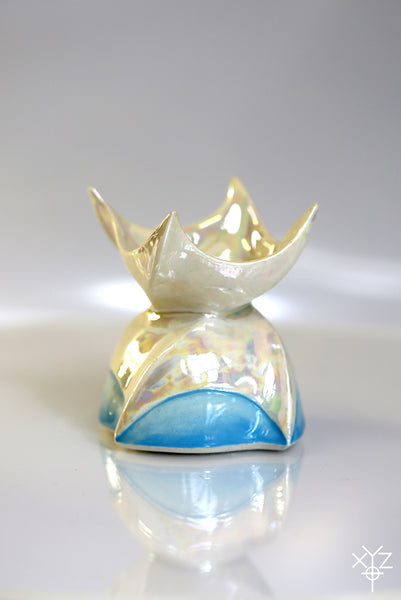 Vase : Poetry in Pottery : Four Corner Prayer-Petal Flower