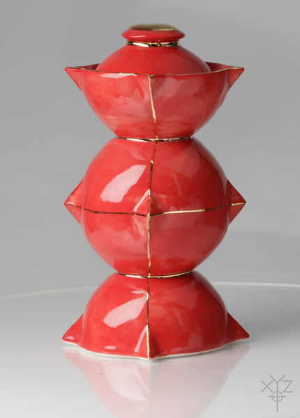 Vase : Poetry in Pottery : Four Corner Olive Oil Decanter