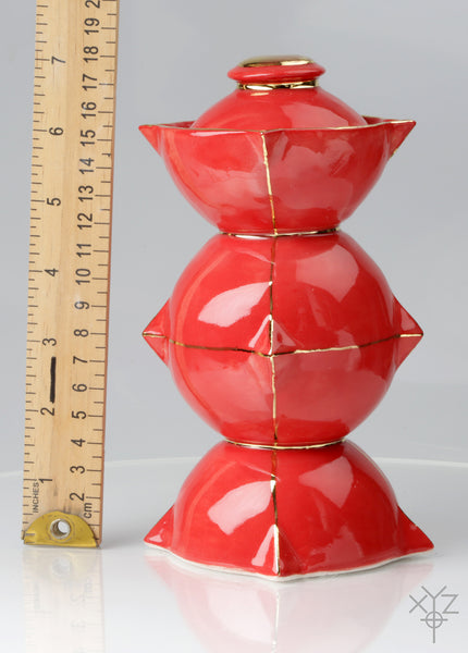 Vase : Poetry in Pottery : Four Corner Olive Oil Decanter