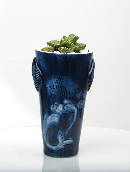 Vase : Stop Killing Mermaids! : Succulent 1