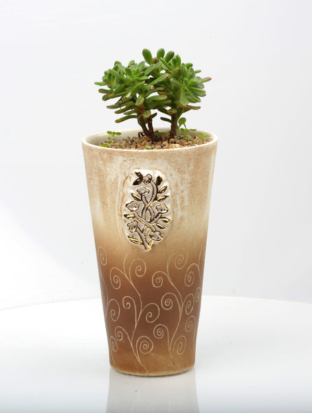 Vase : Fynbos brown : Succulent 1
