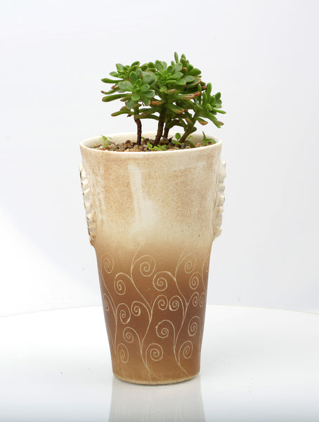 Vase : Fynbos brown : Succulent 1